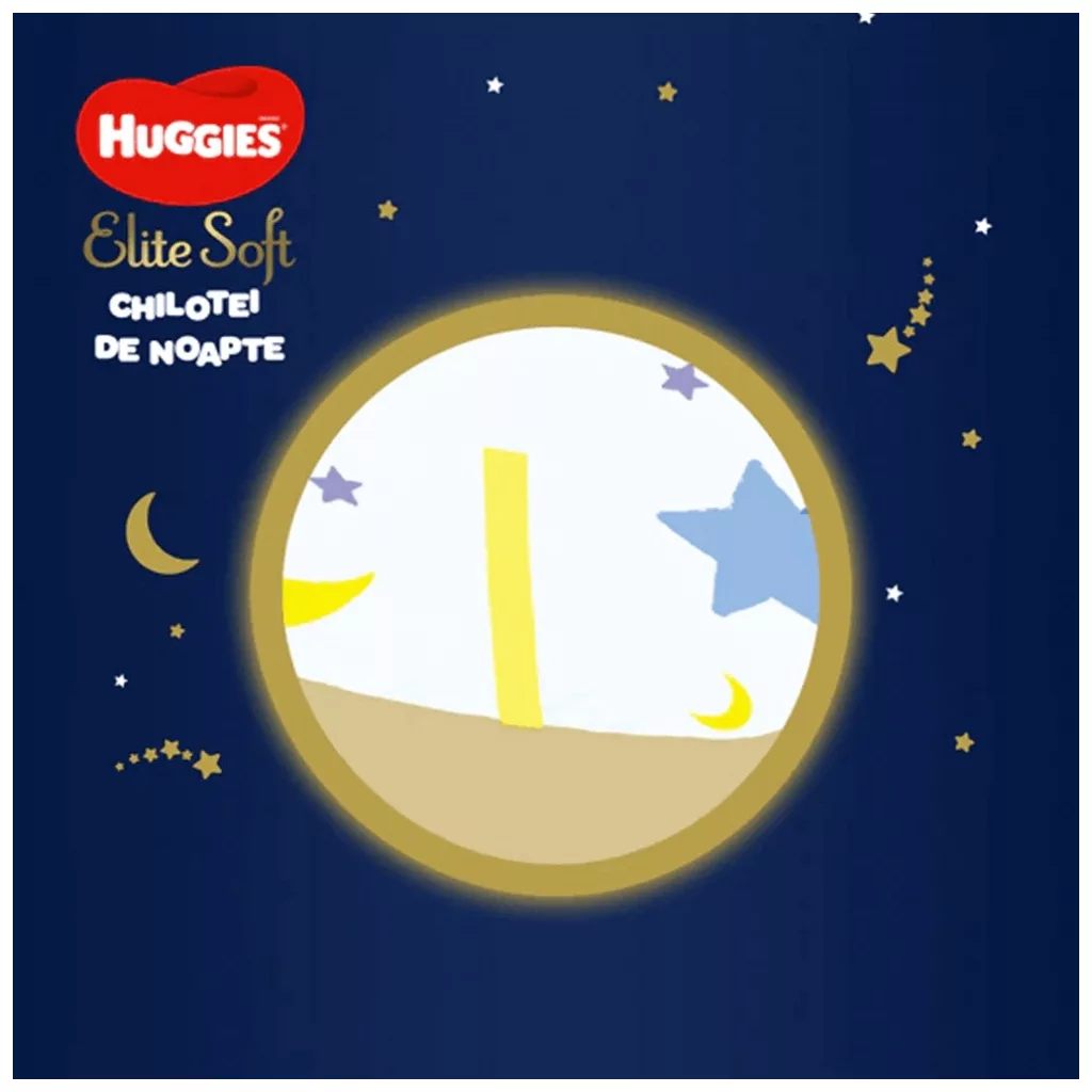 Huggies Elite Soft Overnight Pants éjszakai bugyipelenka 6, 15-25 kg, 64 db