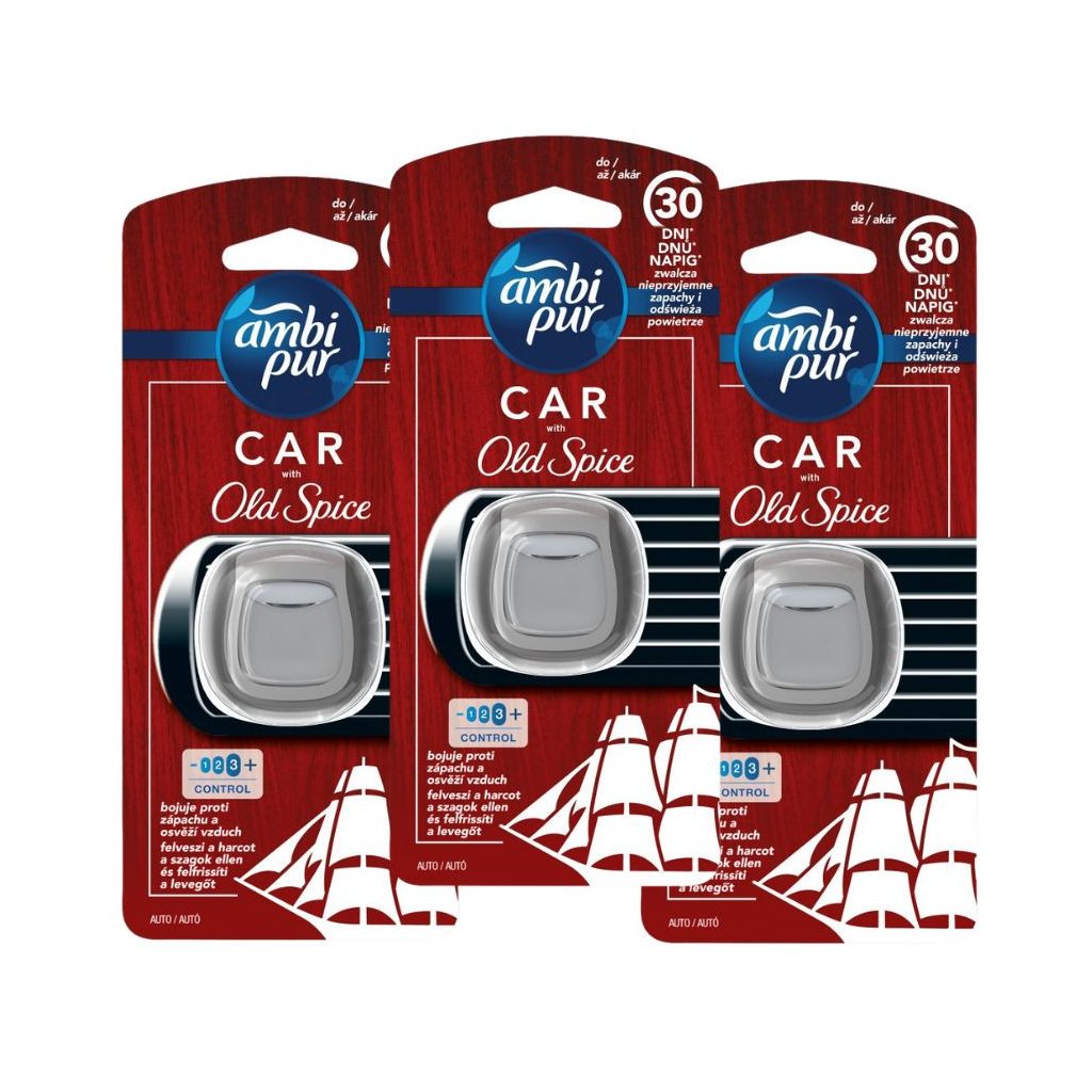 Ambi Pur Car Old Spice autósillatosító (3x2 ml)