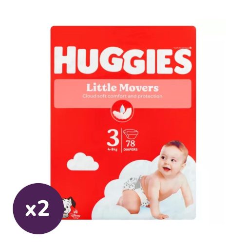 Huggies Little Movers nadrágpelenka 3, 4-9 kg, 156 db