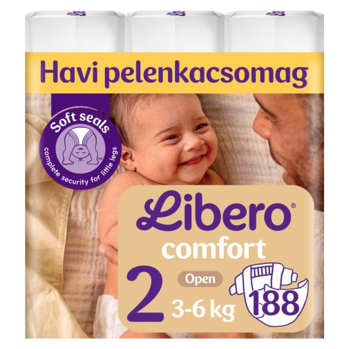 Libero Comfort pelenka 2, 3-6 kg, HAVI PELENKACSOMAG 188 db + ajándék pelenka minta