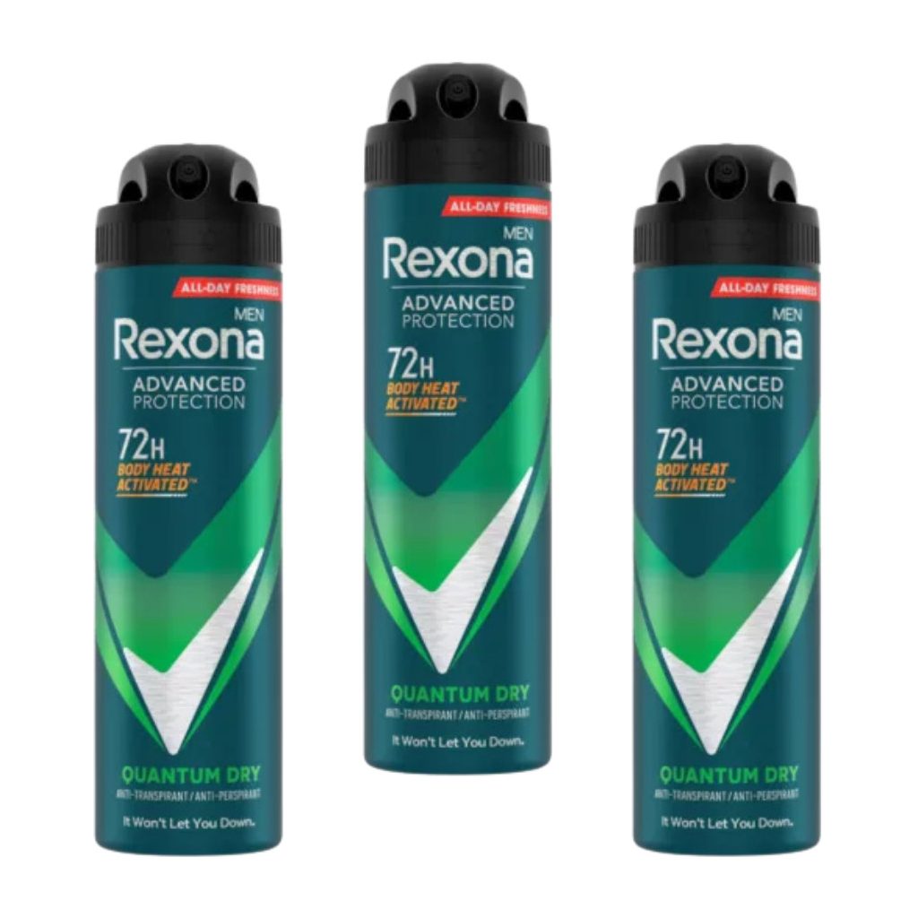 Rexona Men Advanced Protection Quantum Dry izzadásgátló aeroszol (3x150 ml)