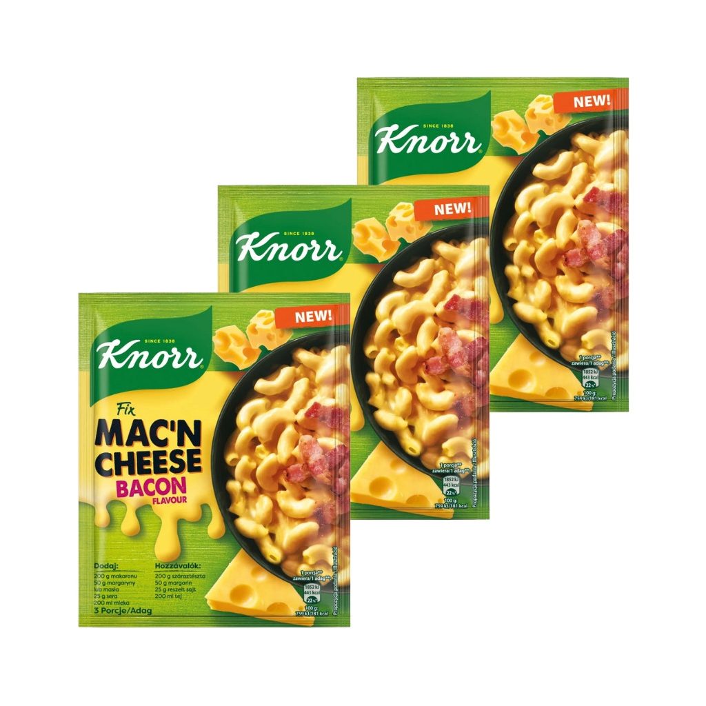 Knorr Mac’n Cheese Bacon alap (3x33 g)