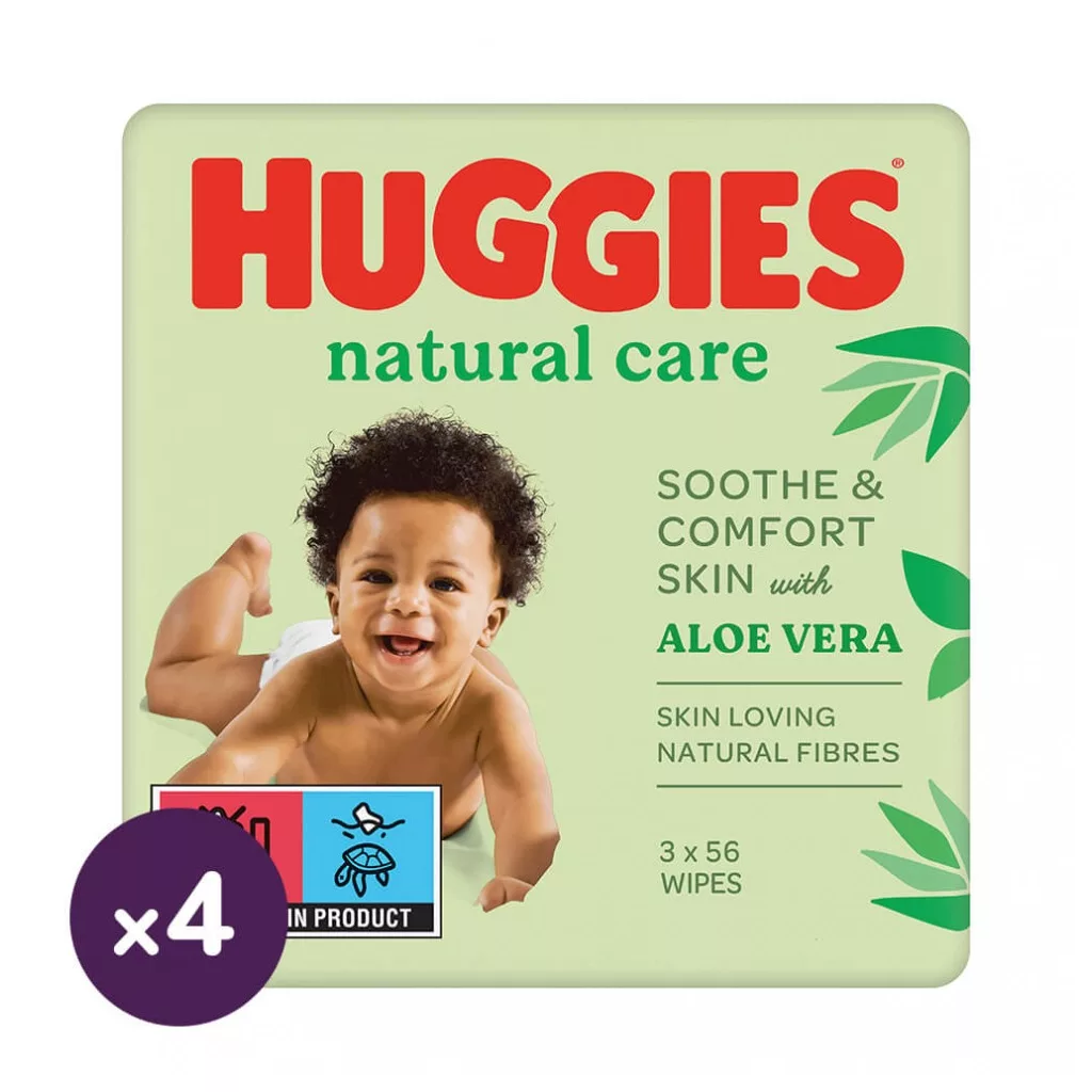 Huggies Natural Care nedves törlőkendő 12x56 db