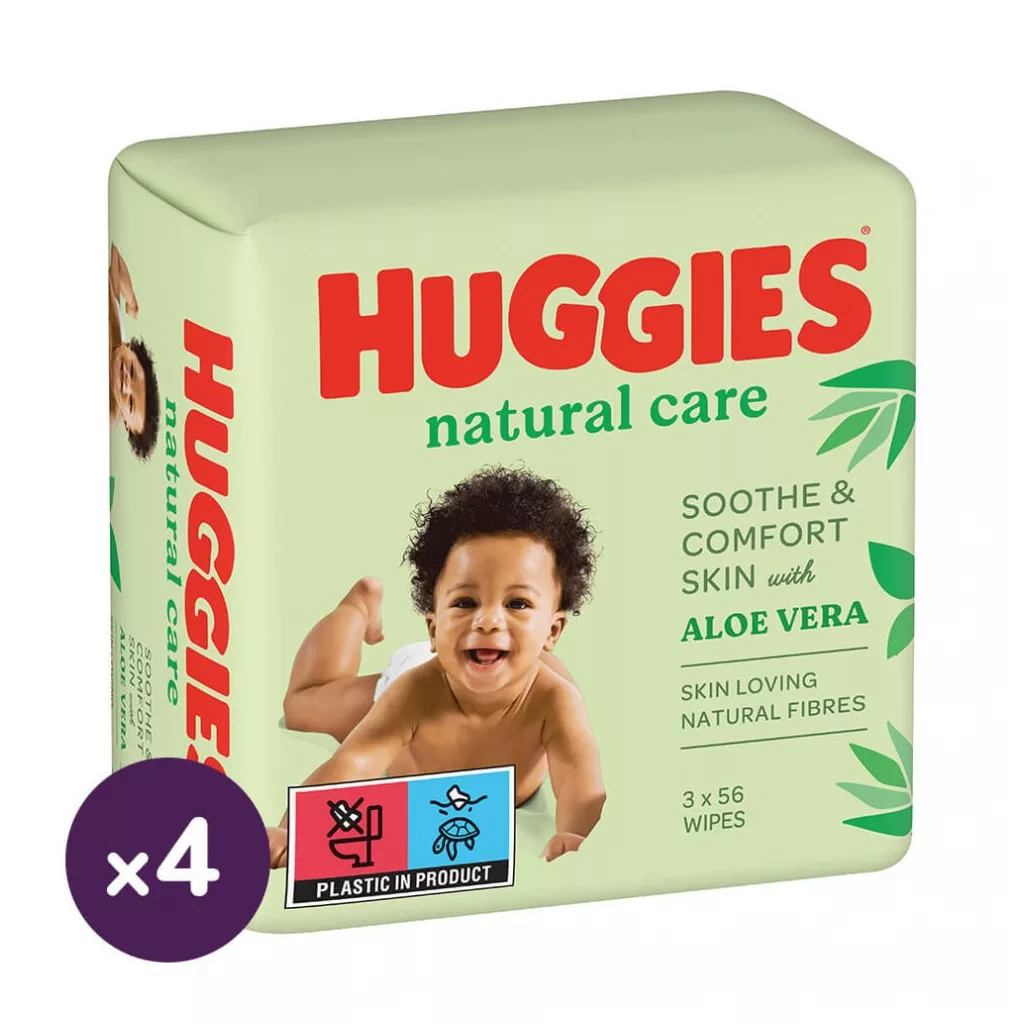 Huggies Natural Care nedves törlőkendő 12x56 db