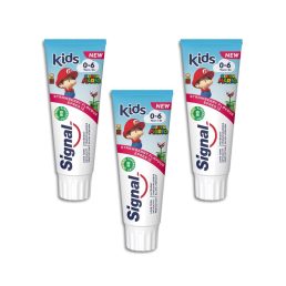 Signal Kids gyermekfogkrém, eper ízű 0-6 év (3x75 ml)