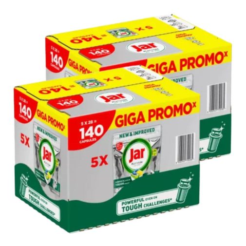 INGYENES SZÁLLÍTÁS - Jar Platinum All in One mosogatókapszula (2x140 db)