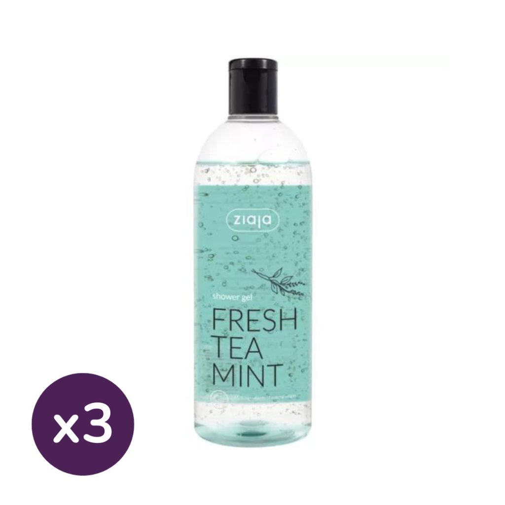 ZIAJA Tusfürdő gél friss menta tea kivonattal (3x500 ml)