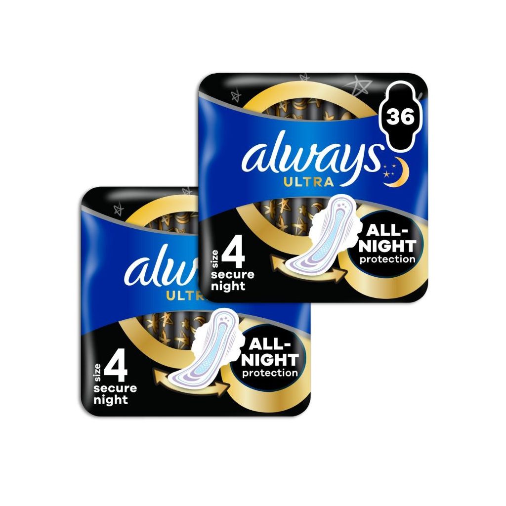 Always Ultra Secure Night betét 4-es méret (2x36 db)