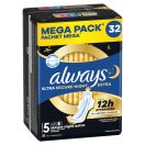 Always Ultra Secure Night Extra egészségügyi szárnyas betét, 5-ös méret (64 db)