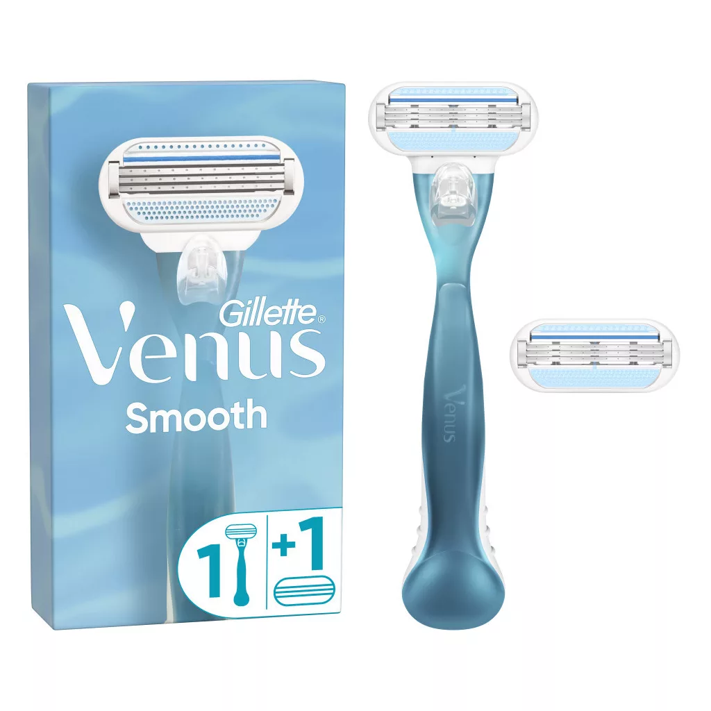 Gillette Venus Smooth csomag: női borotva + 10 db borotvabetét
