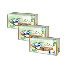   Zewa Softis Natural Soft 4 rétegű illatmentes dobozos papírzsebkendő (3x80 db)
