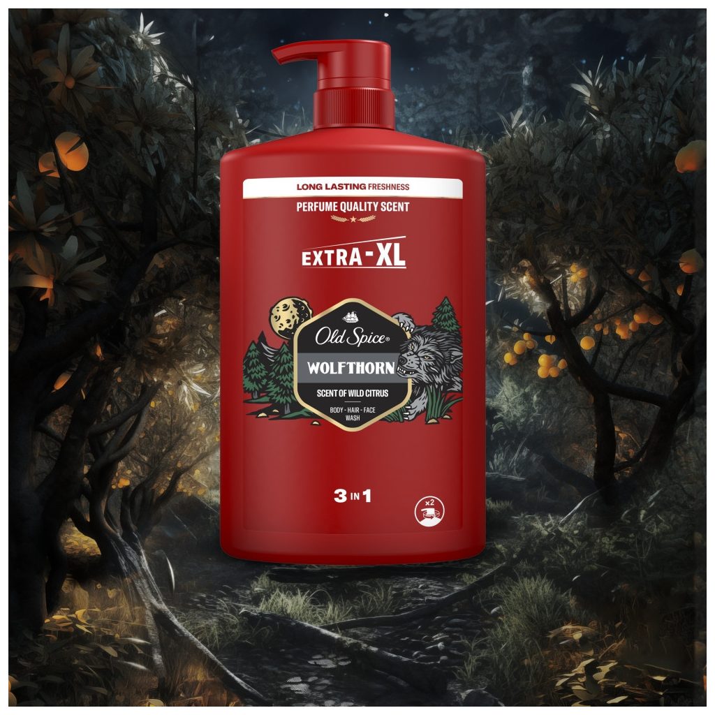 Old Spice Wolfthorn 3 az 1-ben Tusfürdő és Sampon (4x1000 ml)