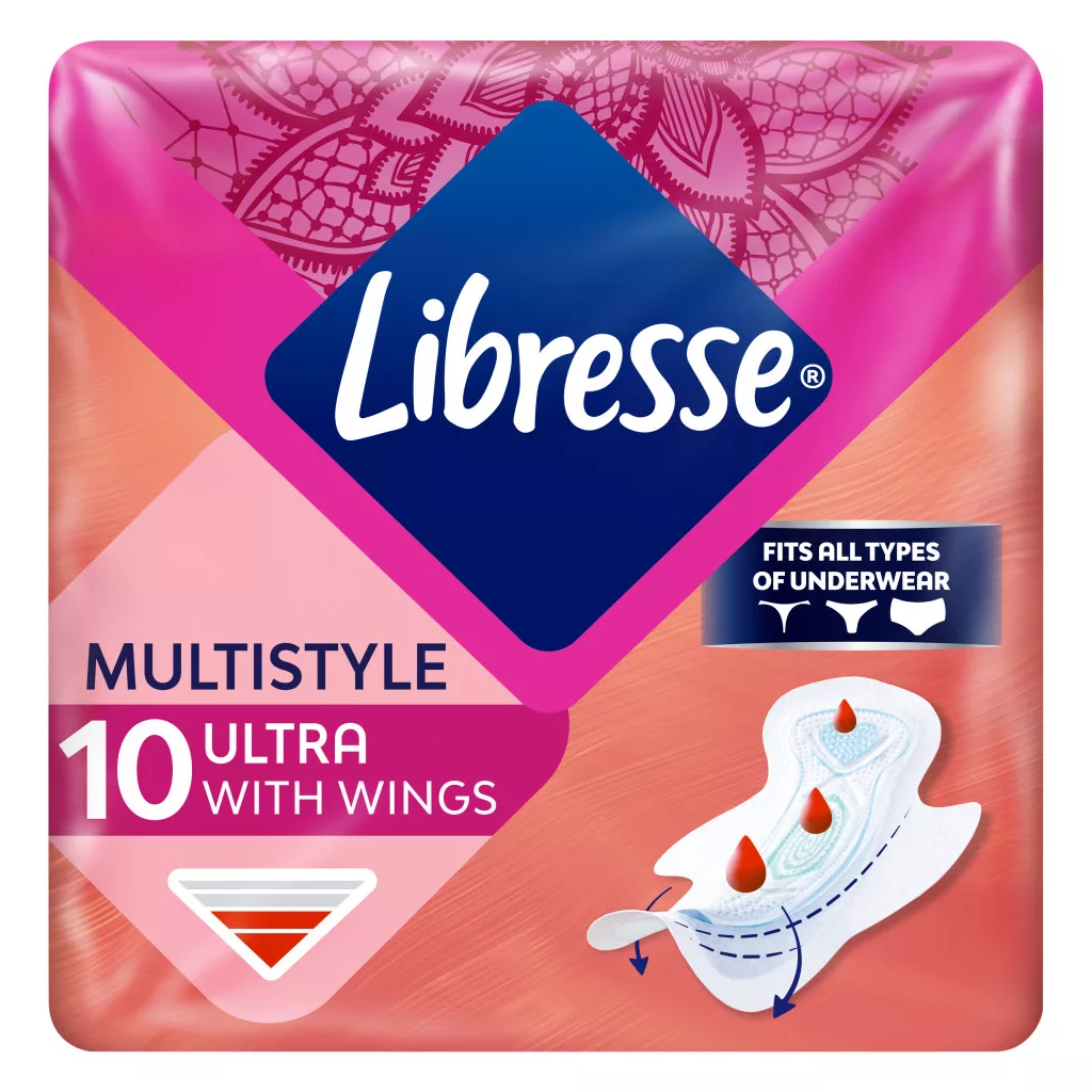Libresse Ultra Multistyle szárnyas egészségügyi betét, minden fehérneműhöz (3x10 db)