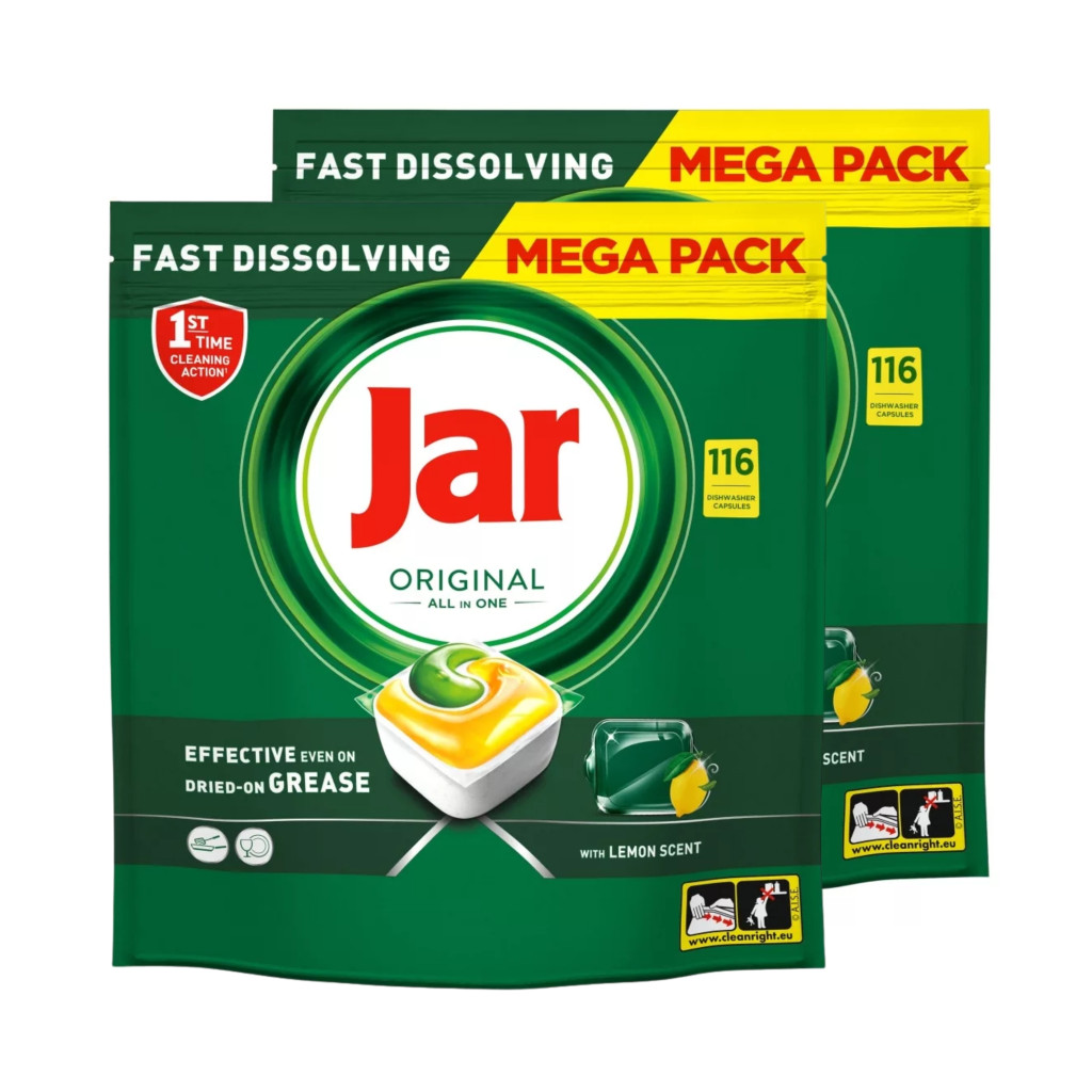 INGYENES SZÁLLÍTÁS - Jar All in One mosogatókapszula (2x116 db)