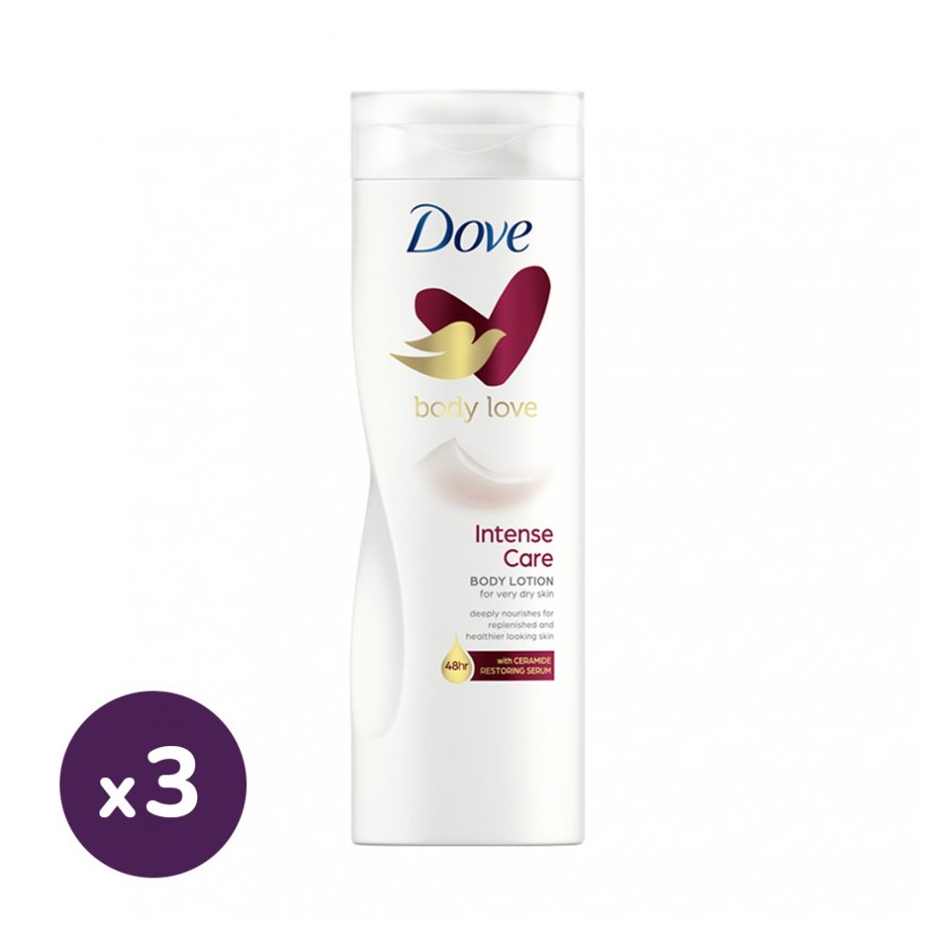 Dove Intense Care testápoló nagyon száraz bőrre 3x400 ml