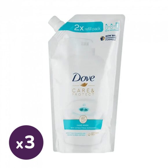 Dove Care&Protect folyékon szappan utántöltő 3x500 ml