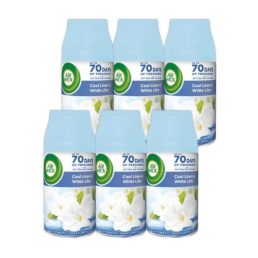   Air Wick Freshmatic Automata Légfrissítő spray utántöltő, Friss Ruha és Fehér Liliom (6x250 ml)