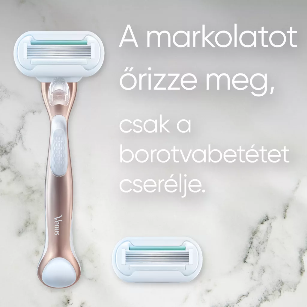 Gillette Venus Delux Smooth Sensitive Női Borotva, 9 db Borotvabetéttel (2 db)