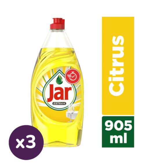 INGYENES SZÁLLÍTÁS - Jar Extra+ mosogatószer citrus illattal (3x905 ml)