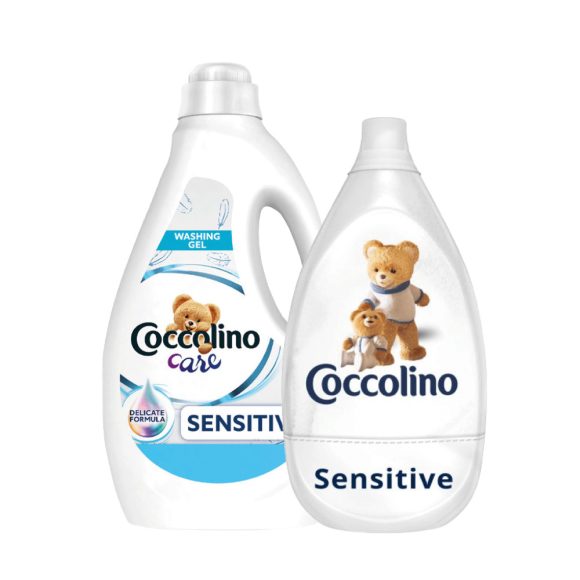 Coccolino Care havi mosás csomag ultrakoncentrált Sensitive Pure öblítővel