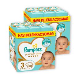   INGYENES SZÁLLÍTÁS - Pampers Premium Care pelenka 3, 6-10 kg, HAVI PELENKACSOMAG 1+1, 400 db
