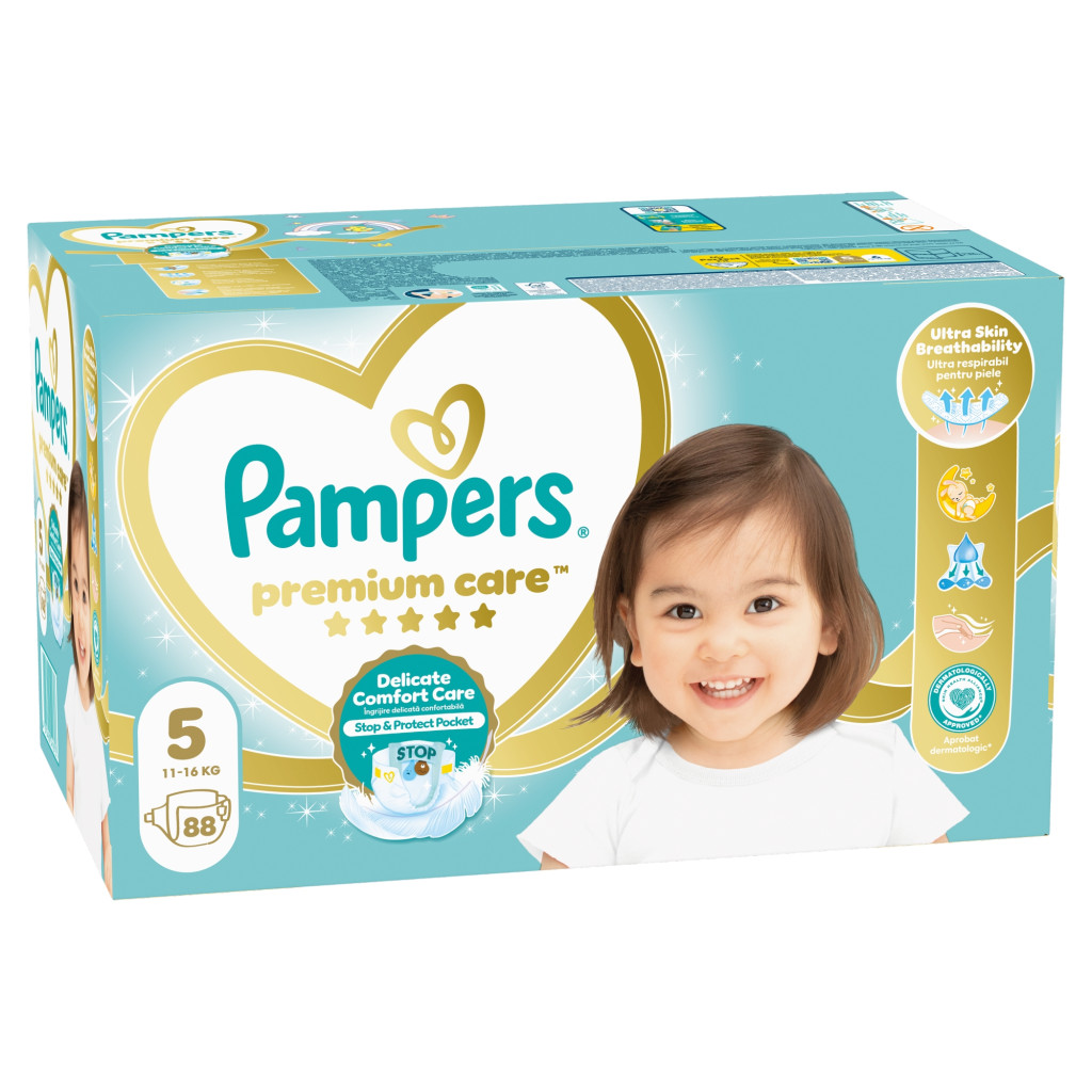 INGYENES SZÁLLÍTÁS - Pampers Premium Care pelenka 5, 11-16 kg, HAVI PELENKACSOMAG 1+1, 296 db