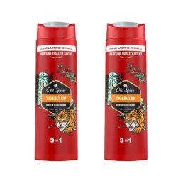   Old Spice Tiger Claw 3 az 1-ben tusfürdő és sampon férfiaknak (2x400 ml)