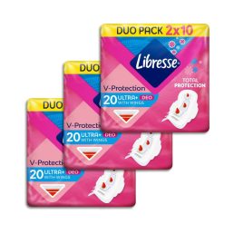   Libresse Ultra+ Deo szárnyas egészségügyi betét enyhén illatosított (6x10 db)