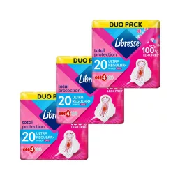   Libresse Ultra+ Deo szárnyas egészségügyi betét enyhén illatosított (6x10 db)