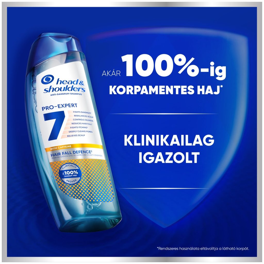 Head & Shoulders Pro-Expert 7 korpásodás és hajhullás elleni sampon koffeinnel (2x250 ml)