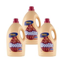   Woolite Keratin Therapy mosószer színes ruhákhoz 3x4,5 liter (225 mosás)