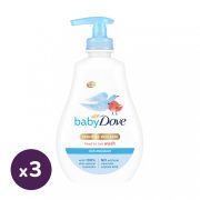 Baby Dove pumpás fürdető 3x400 ml