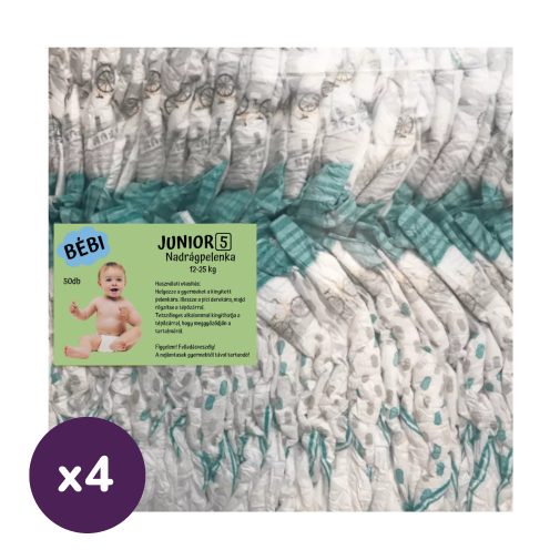 Gazdaságos típusú pelenka Junior 5, 12-25 kg, HAVI PELENKACSOMAG 200 db (II. osztályú termék)
