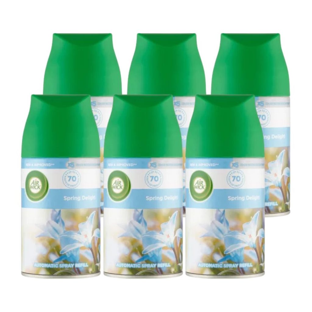 Air Wick Freshmatic Automata légfrissítő spray utántöltő, Tavaszi szellő (6x250 ml)
