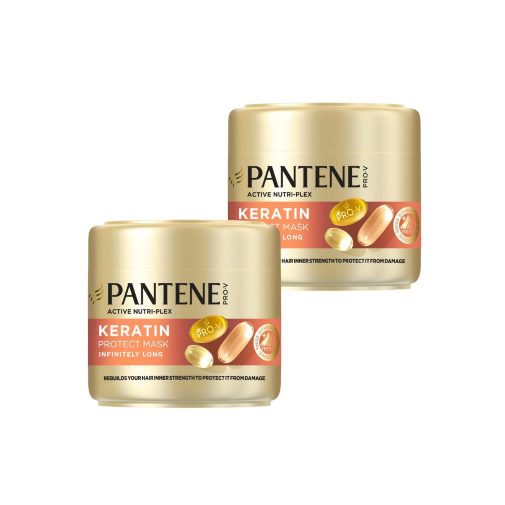 Pantene Pro-V Infinitely Long Keratin Protect Maszk Hosszú Elgyengült Hajra (2x300 ml)
