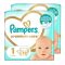 Pampers Premium Care pelenka, Újszülött 1, 2-5 kg, HAVI PELENKACSOMAG 144 db + ajándék Baba az autóban matrica
