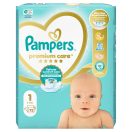Pampers Premium Care pelenka, Újszülött 1, 2-5 kg, HAVI PELENKACSOMAG 144 db + ajándék Baba az autóban matrica