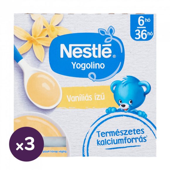 Nestlé Yogolino vaníliás ízű babapuding 6-36 hónapos korig (12x100 g)