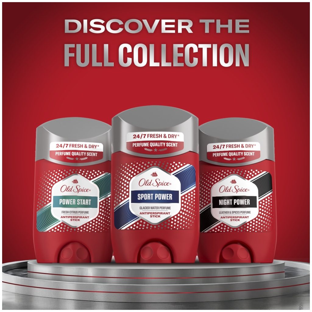 Old Spice Power Start férfi stift dezodor (3x50ml)