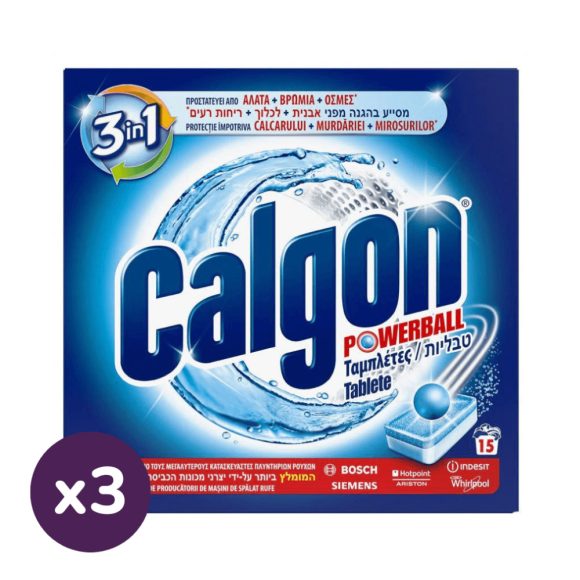 Calgon 3 in 1 vízlágyító tabletta (3x15 db)