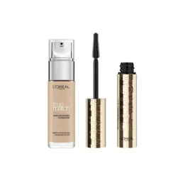   L'Oréal Paris True Match alapozó 2.R/2.C Rose Ivory (30 ml) + Panorama szempillaspirál Black (10,5 ml) csomag
