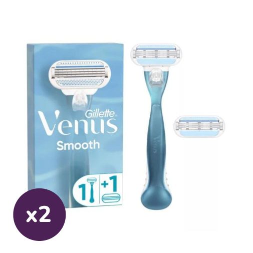 Gillette Venus Smooth női borotva + borotvabetét (2 db)