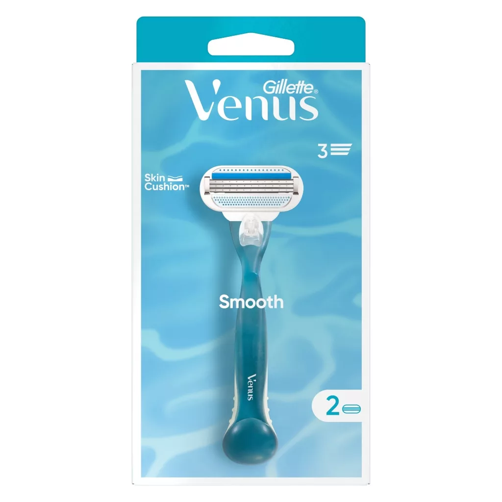 Gillette Venus Smooth női borotva + borotvabetét (2 db)