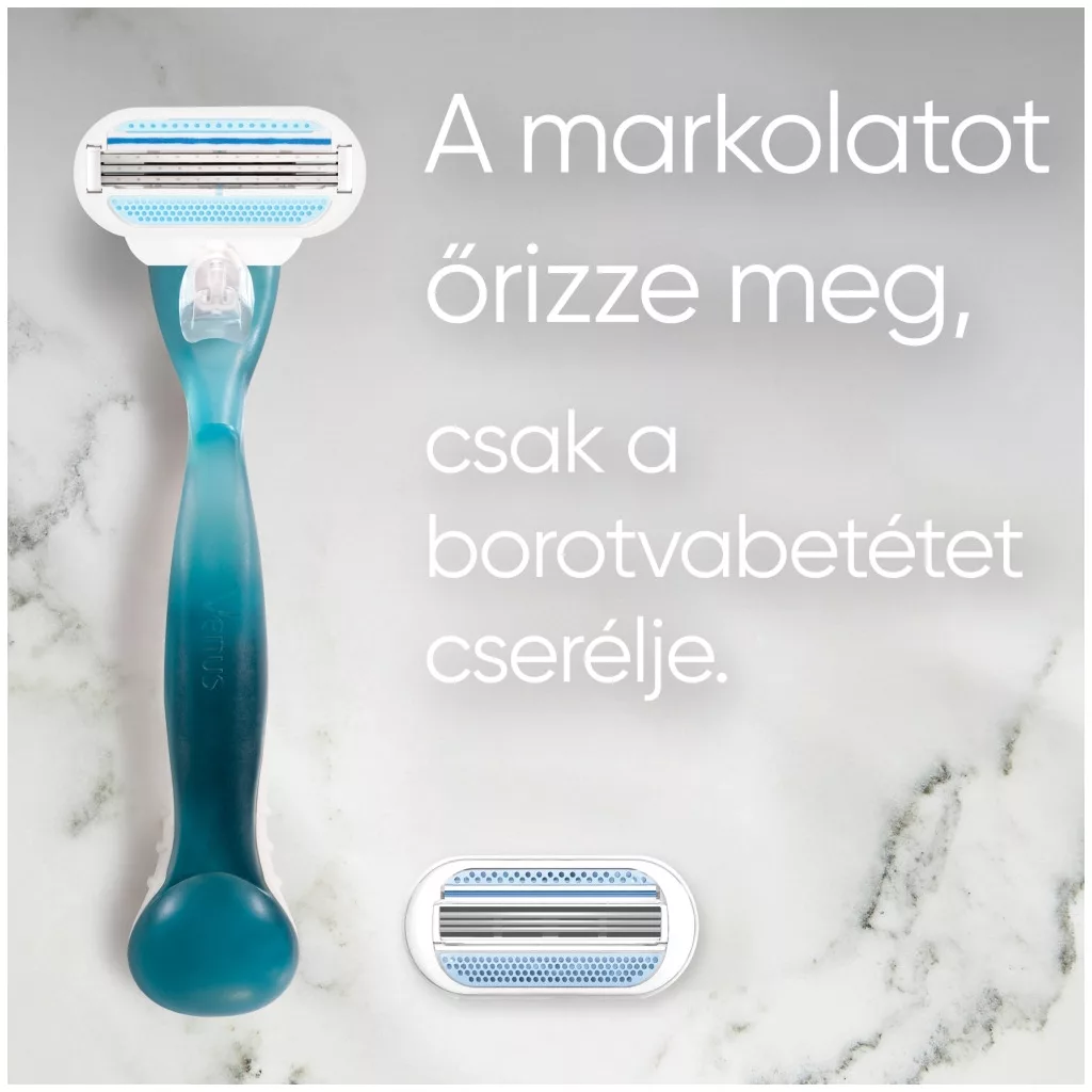 Gillette Venus Smooth női borotva + borotvabetét (2 db)