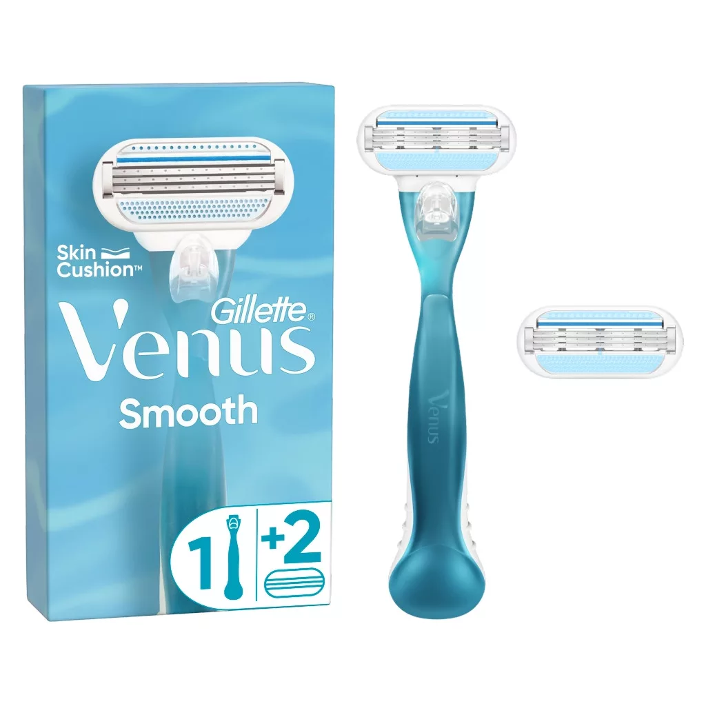 Gillette Venus Smooth női borotva + borotvabetét (2 db)
