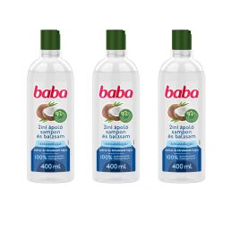   Baba 2in1 sampon és balzsam kókuszolajjal száraz és töredezett hajra 3x400 ml
