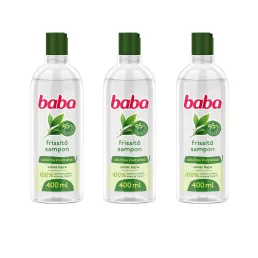Baba sampon zöld tea kivonattal zsíros hajra 3x400 ml
