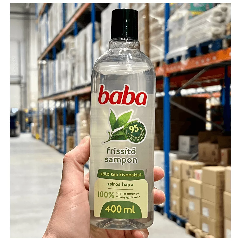 Baba sampon zöld tea kivonattal zsíros hajra 3x400 ml