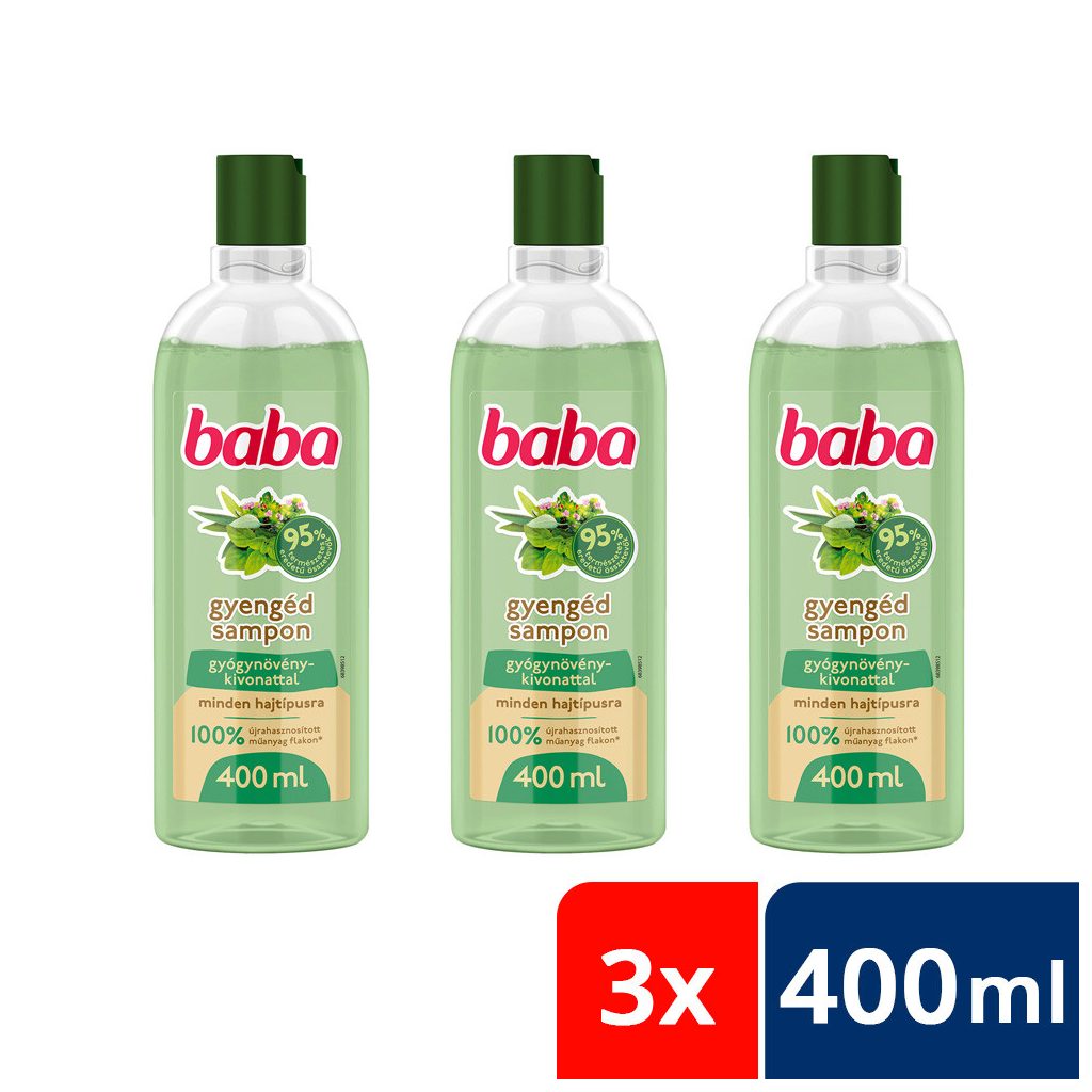 Baba sampon gyógynövény kivonattal minden hajtípusra 3x400 ml