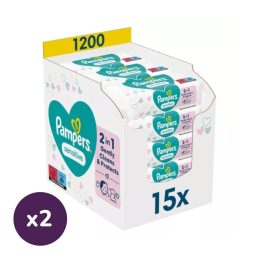   INGYENES SZÁLLÍTÁS - Pampers Sensitive nedves törlőkendő (2x15x80 db)
